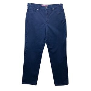 Gloria Vanderbilt‎ Amanda Pants High Rise Tapered Leg Jeans Navy Blue Size 10